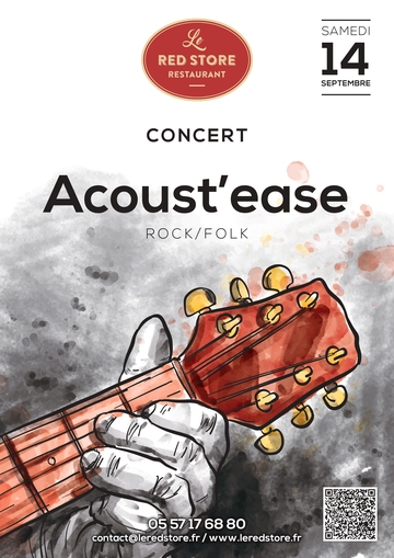 Acoust'ease, concert le 14 septembre au restaurant Le Red Store